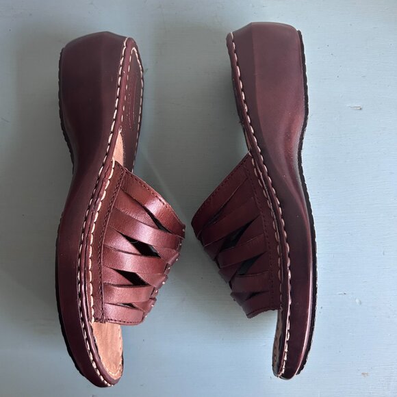 NWOT Dr. Scholl's Reba II Strappy Slip On Sandals Leather Woven Comfort Size 6 - Picture 6 of 12